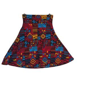 LuLaRoe Azure M Geometric Print Skirt Colorful Rare A-Line Knee Length